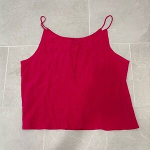 Boden Magenta Silk Camisole with Tie Size XL
